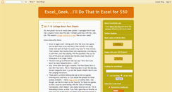Desktop Screenshot of blog.excelgeek.com